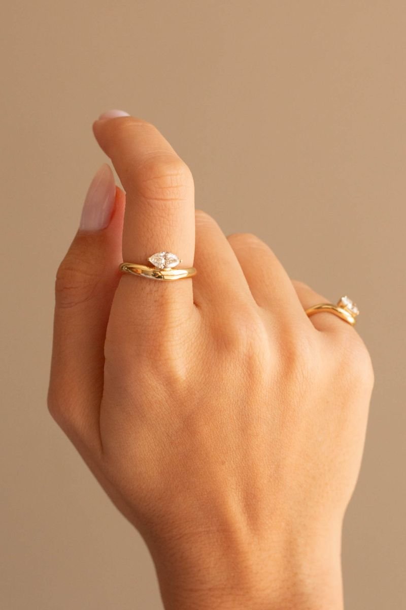 Aliança Diamante Navete