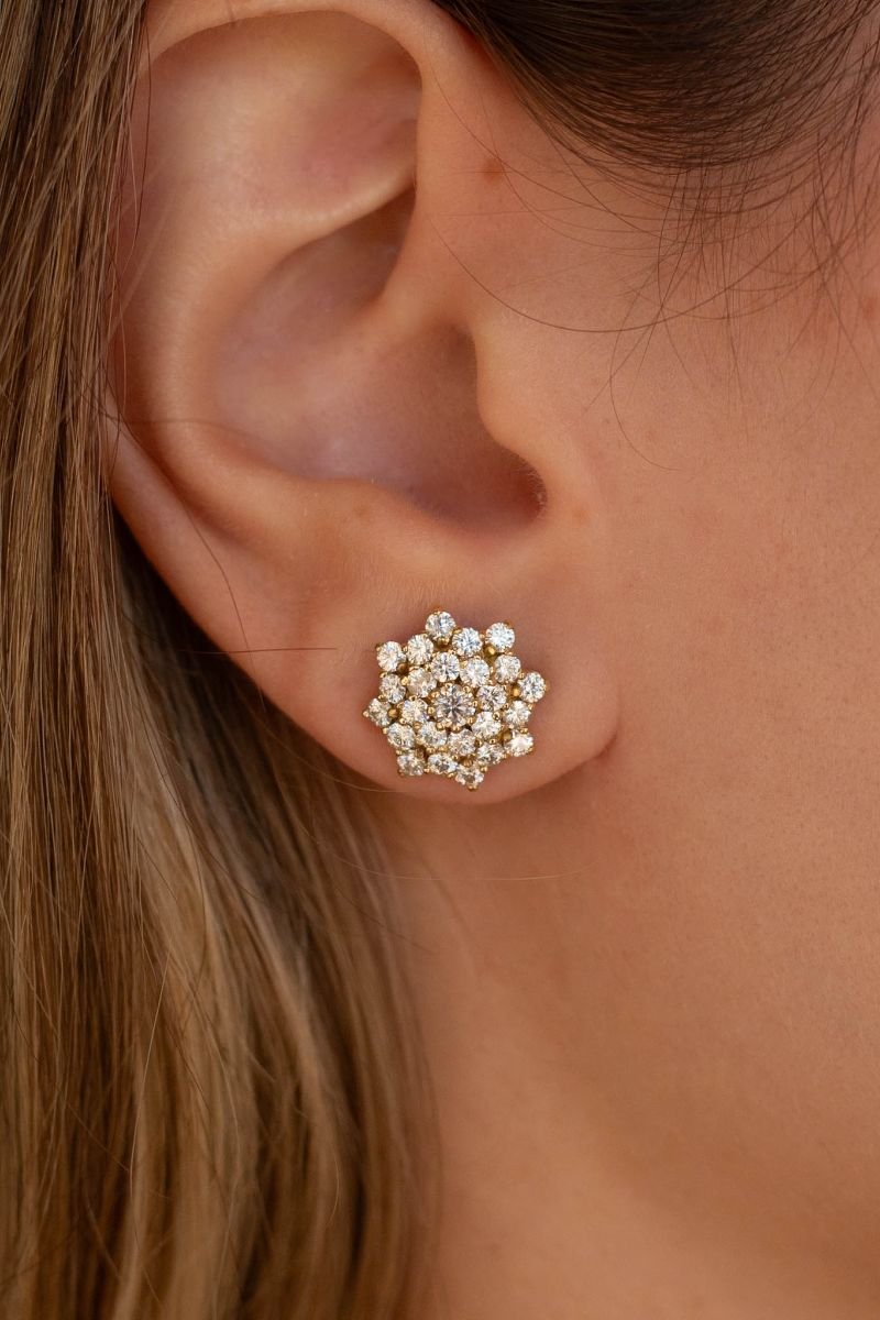 Brinco Flor Brilhantes