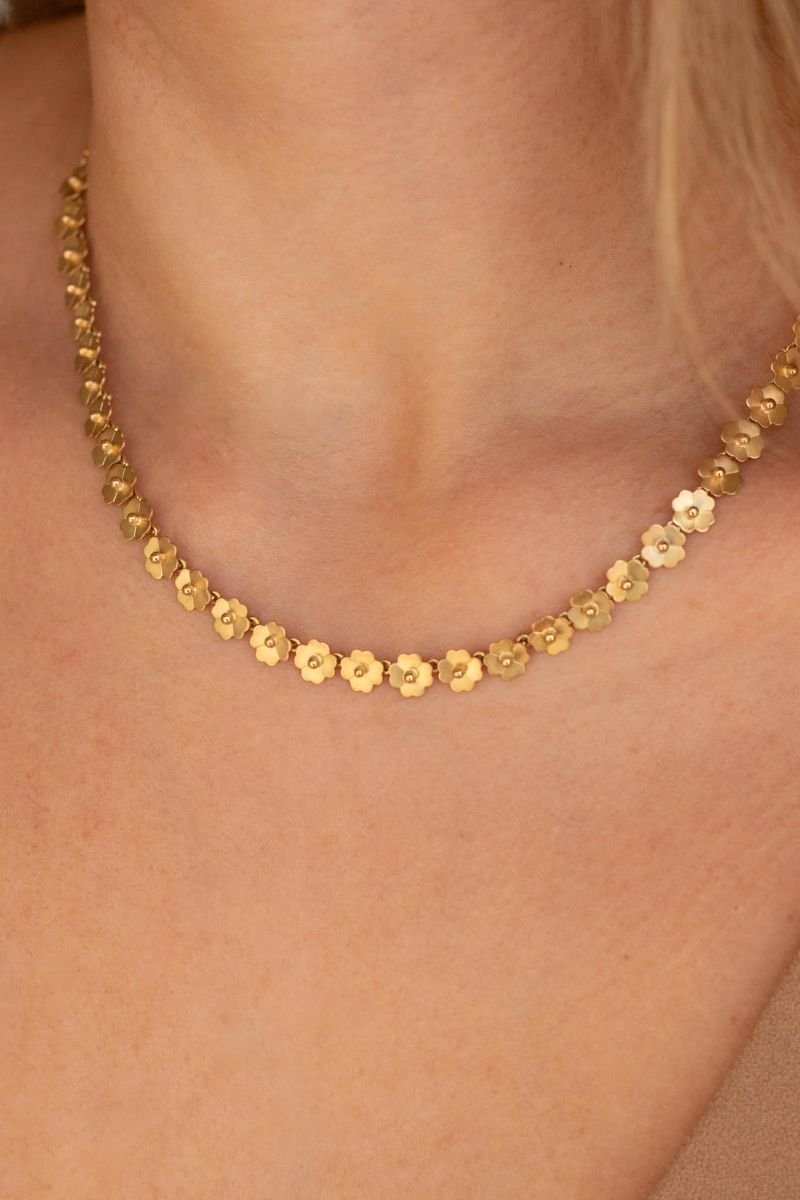 Colar Choker Flores