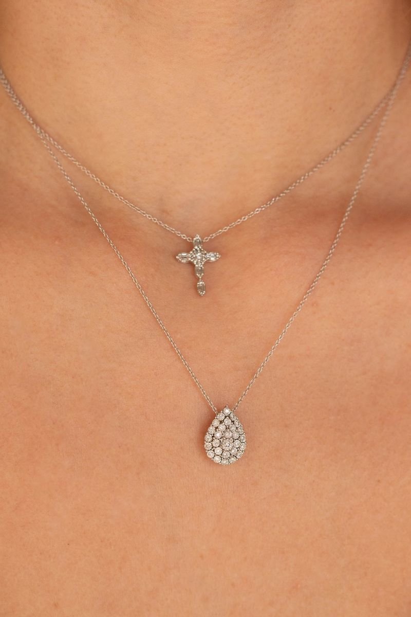 Colar Cruz Diamantes