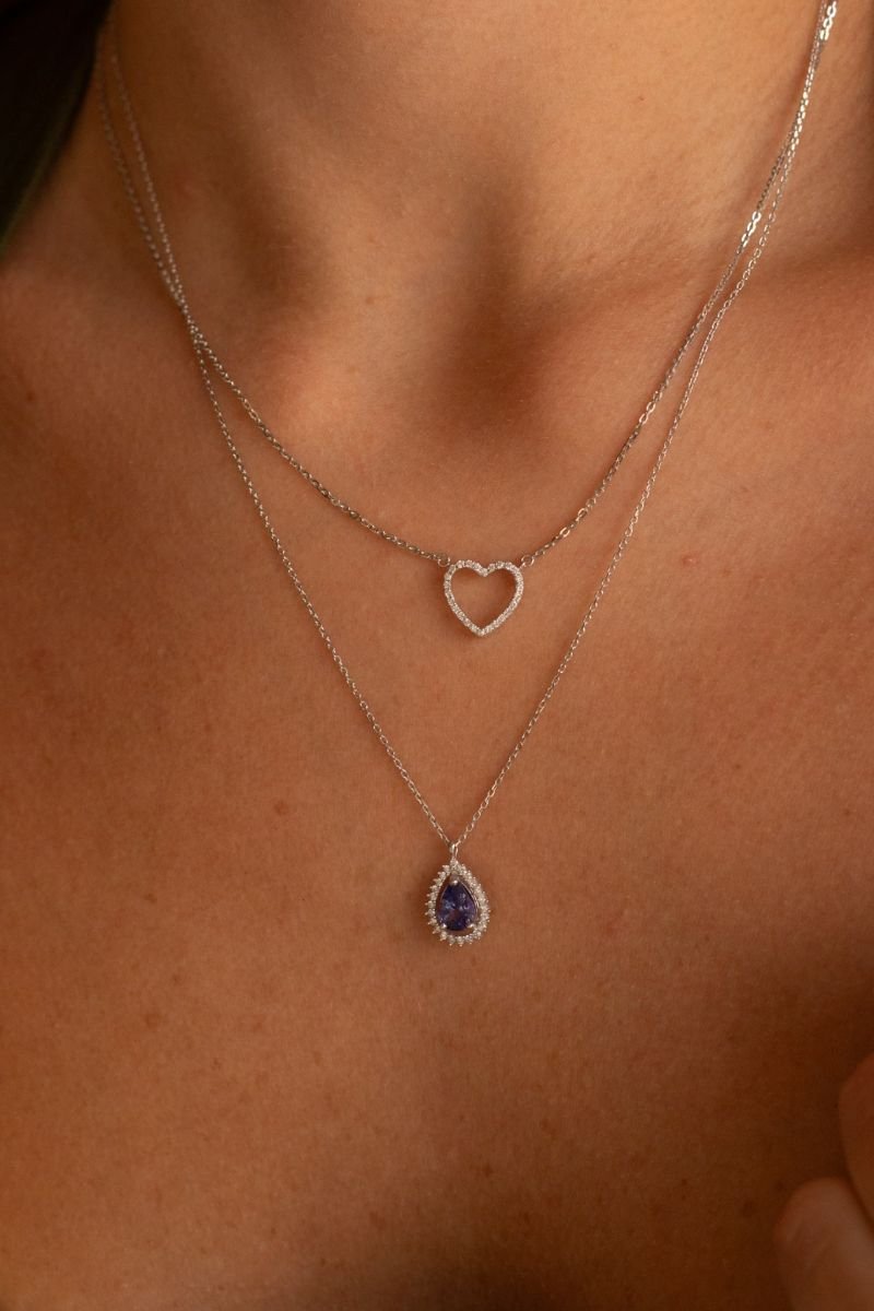 Colar Gota Tanzanita