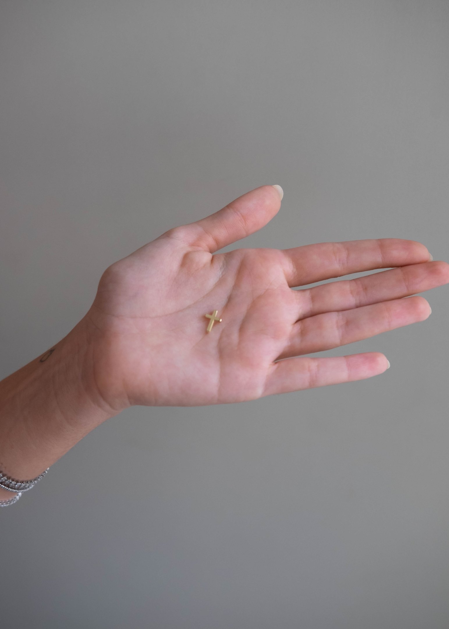 Pingente Cruz Lisa Caixa