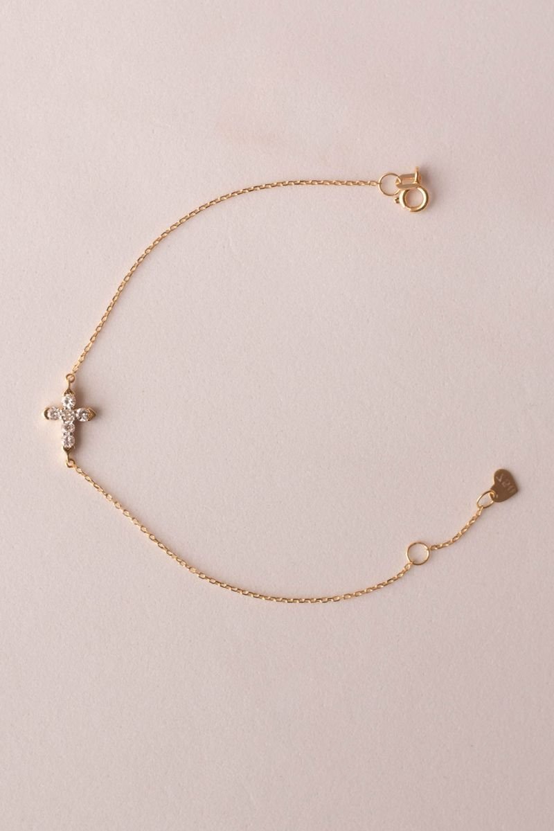 Pulseira Cruz Brilhante
