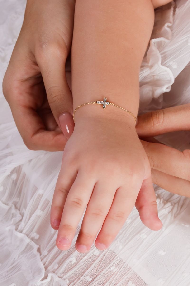 Pulseira Cruz Brilhante